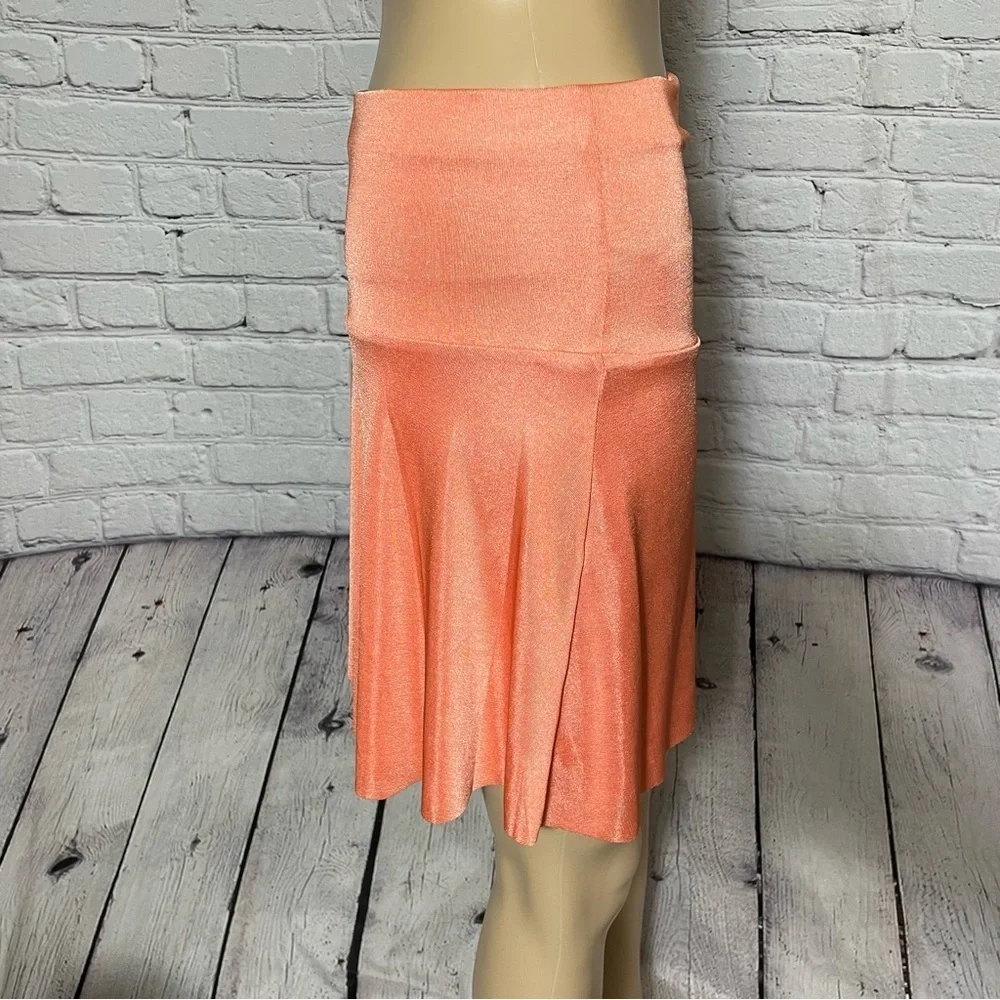 New Free People Who's That Orange Ruched Mini Skirt Size S